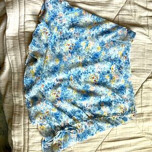 Lizard thicket blue pattern short skirt
